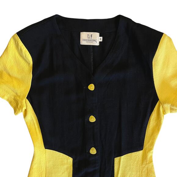 Fashion Brand Company by Penelope Gazin Taxi Linen Mini Dress M Limited Edition - Picture 5 of 8